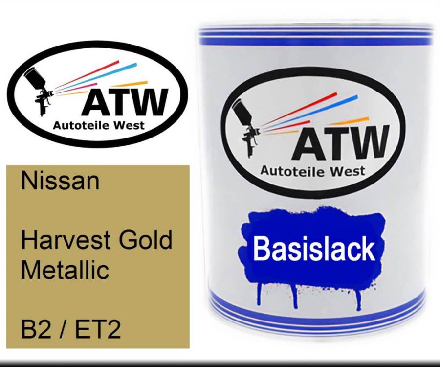 Nissan, Harvest Gold Metallic, B2 / ET2: 1L Lackdose, von ATW Autoteile West.